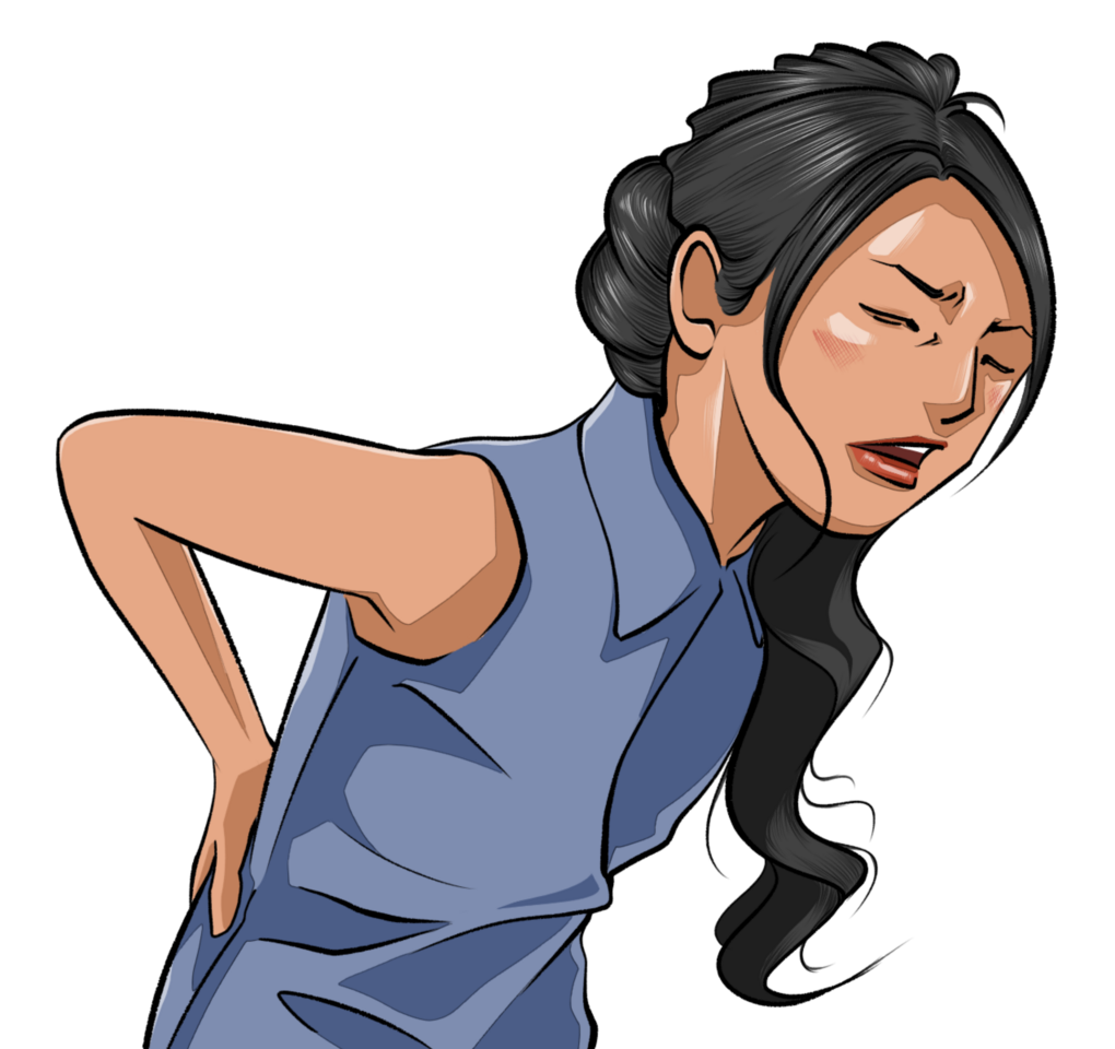 病院や他の治療院に通っても良くならない長年の腰痛に悩む女性