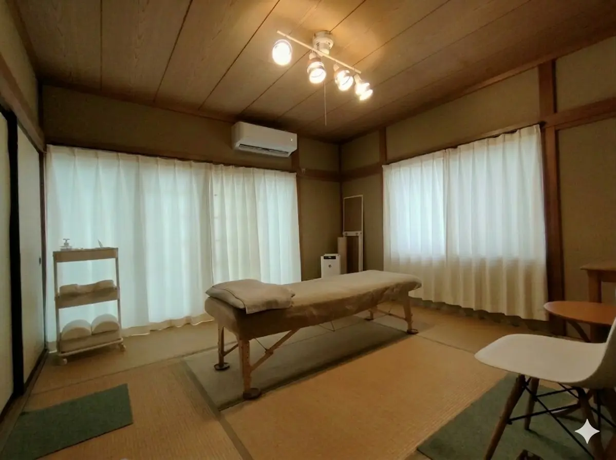 おおい整体院の清潔でリラックスできる施術室