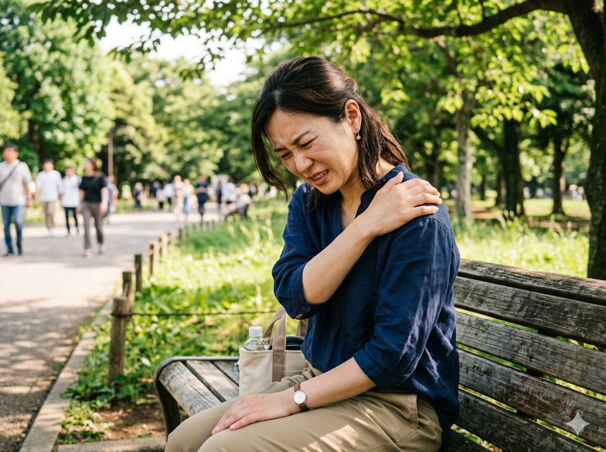五十肩・肩の痛みに悩む30代女性